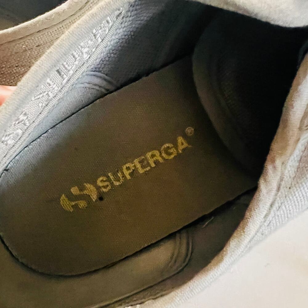 Superga Cotu Classic Gray Lace Up Sneakers Size 8.5 - Picture 5 of 8